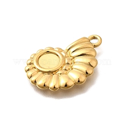 304 Stainless Steel Pendant Cabochon Settings&nbsp;STAS-E545-04-M