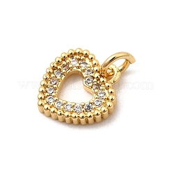 Brass Micro Pave Cubic Zirconia Pendants&nbsp;KK-I360-007G-02