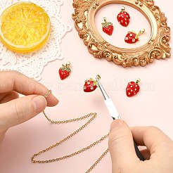 6Pcs 3 Styles Brass Enamel Pendants&nbsp;KK-CJ0004-14