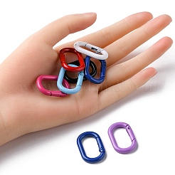 10Pcs Spray Painted Alloy Spring Gate Rings&nbsp;FIND-YW0001-83