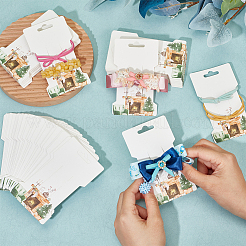 120Pcs Paper Hair Clip Display Cards&nbsp;DIY-FG0004-25B