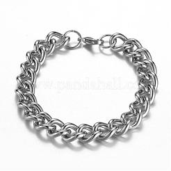 304 Stainless Steel Curb Chain Bracelets&nbsp;BJEW-G511-08