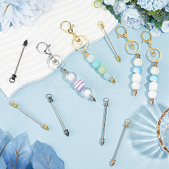 30Pcs 5 Colors Alloy & Iron Beadable Keychain Bar&nbsp;FIND-PH0026-68