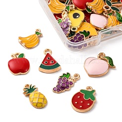 40Pcs 10 Styles Alloy Enamel Pendants&nbsp;ENAM-FP0002-06