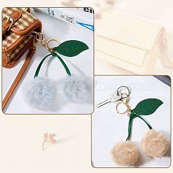 1Pc Cherry Plush Cloth Pendant Decorations&nbsp;HJEW-SZ0001-40B