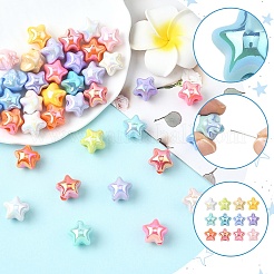 50Pcs UV Plating Acrylic Beads&nbsp;OACR-YW0003-90