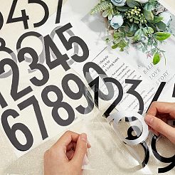 SUPERFINDING 8 Sheets 2 Style PET Sticker Reflective Self Adhesive Vinyl Waterproof 0-9 Number DIY Decorations for Mailbox&nbsp;DIY-FH0002-78