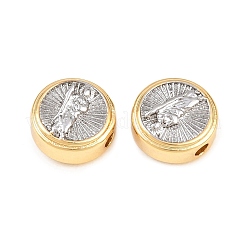 Two Tone Brass Beads&nbsp;KK-C162-088A-GP