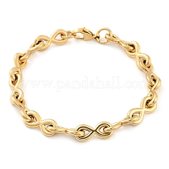 304 Stainless Steel Infinity Link Chain Bracelets for Women Men&nbsp;BJEW-F488-53D-G