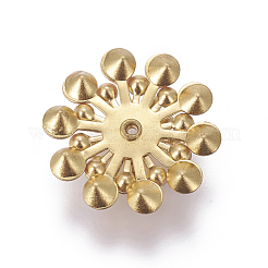 Golden Tone Brass Bead Caps&nbsp;X-KK-L173-11