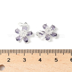 Brass Micro Pave Cubic Zirconia Pendants&nbsp;KK-U067-04S