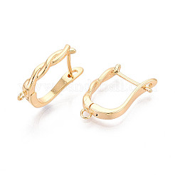 Brass Hoop Earring Findings&nbsp;KK-N267-29G