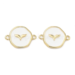 Ocean Brass Enamel Connector Charms&nbsp;KK-C251-05G-01