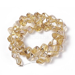 Pearl Luster Plated Electroplate Glass Beads&nbsp;EGLA-Q066-PL01