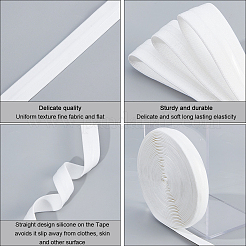 Imitation Nylon Flat Elastic Non-slip Band&nbsp;OCOR-WH0089-02A-02