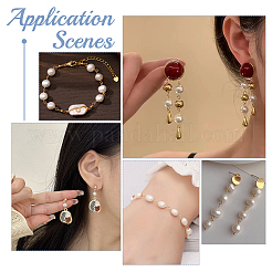 30Pcs ABS Plastic Imitation Pearl Round Connector Charms&nbsp;KK-WR0001-32