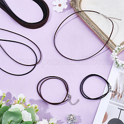 20Pcs 2 Colors Flat Faux Suede Cod Necklace Making&nbsp;NCOR-CL0001-02