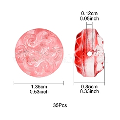 35Pcs Transparent Spray Painted Glass Beads&nbsp;GLAA-YW0001-61