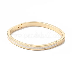 Brass Enamel Hinged Bangle for Women&nbsp;BJEW-A134-03G