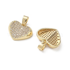 Valentine's Day Brass Micro Pave Clear Cubic Zirconia Pendants&nbsp;KK-A299-18G