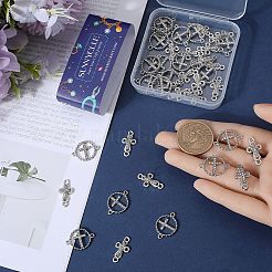 40Pcs 2 Styles Religion Alloy Crystal Rhinestone Connector Charms&nbsp;FIND-SC0007-91