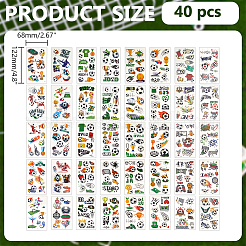 40Pcs 4 Styles Sports Theme Temporary Tattoos&nbsp;DIY-ME0003-79