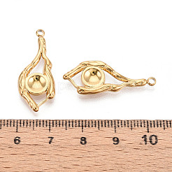 304 Stainless Steel Pendant Cabochon Settings&nbsp;STAS-T065-92G
