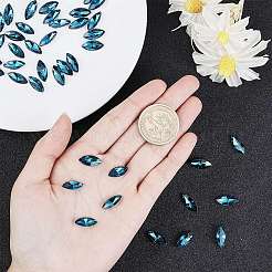 Pointed Back Glass Rhinestone Cabochons&nbsp;RGLA-OC0001-08H
