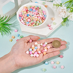 300Pcs Crackle Opaque Acrylic Beads&nbsp;OACR-TA0004-60