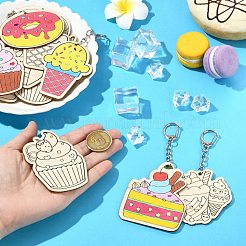 36Pcs Dessert Wooden Keychains&nbsp;ST-CJ0028-15
