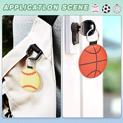 5 Styles Sport Theme PU Leather Keychain&nbsp;SJEW-TA0001-06