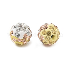 Handmade Polymer Clay Rhinestone Beads&nbsp;RB-CBAFAF8-01C