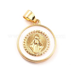 Brass Enamel Pendants&nbsp;KK-P209-03G-02-RS