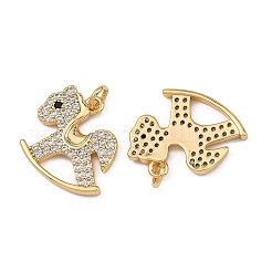 SHEGRACE Brass Micro Pave Black Cubic Zirconia Pendants&nbsp;XGRQ4S235-746G