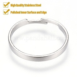 Tarnish Resistant Adjustable 304 Stainless Steel Finger Ring Settings&nbsp;MAK-R012-10