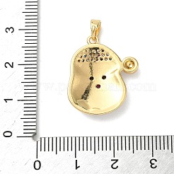 Christmas Brass Micro Pave Cubic Zirconia Pendants&nbsp;LS-KK-K305-07D-01