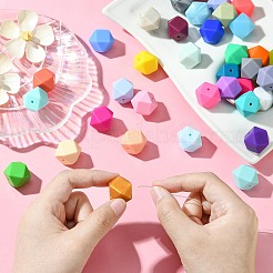 Hexagon Food Grade Silicone Focal Beads&nbsp;SIL-CJC0005-07