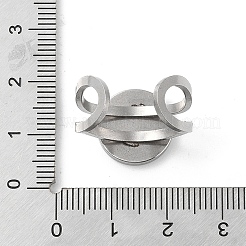 Tarnish Resistant 201 Stainless Steel Pad Ring Settings&nbsp;STAS-K278-07B-P