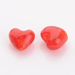 Valentine Gifts for Her Ideas Handmade Silver Foil Glass Beads&nbsp;X-FOIL-R050-12x8mm-1
