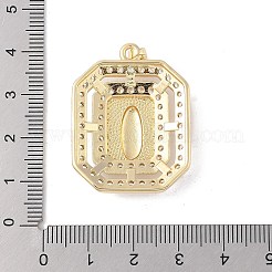 Brass Cubic Zirconia Pendants&nbsp;KK-Z050-32G-01