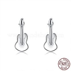 Anti-Tarnish Rhodium Plated Sterling Silver Stud Earrings&nbsp;EJEW-BB67164-P