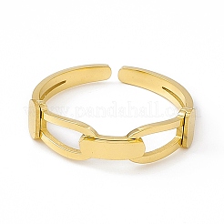 Ion Plating(IP) 304 Stainless Steel Cuff Ring for Women&nbsp;RJEW-C060-40G