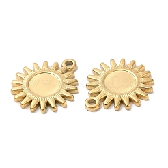 Ion Plating(IP) 304 Stainless Steel Pendant Cabochon Settings&nbsp;STAS-L020-012G