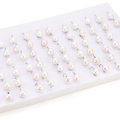 Brass Natural Pearl Dangle Earrings&nbsp;PEAR-N020-08C
