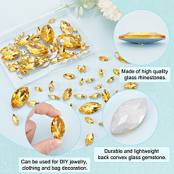 94Pcs 6 Style Glass Rhinestone Cabochons&nbsp;GLAA-FG0001-14C