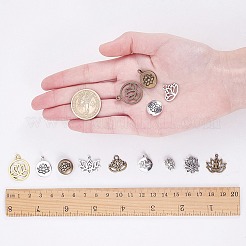 Tibetan Style Filigree Alloy Pendants&nbsp;TIBEP-SC0001-18