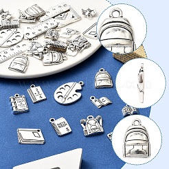 36Pcs 12 Style Tibetan Style Alloy Pendants for Teachers' Day&nbsp;TIBE-FS0003-28