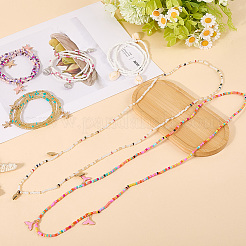 6Pcs 6 Styles Glass Seed Beads Stretch Waist Chains for Women&nbsp;AJEW-CY0001-17