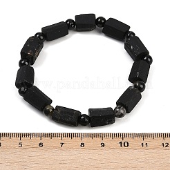 Natural Black Tourmaline Beaded Bracelets&nbsp;BJEW-Z139-01
