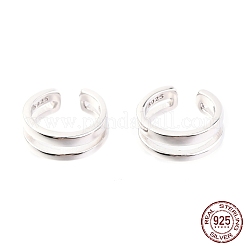 Anti-Tarnish Rhodium Plated 925 Sterling Silver Cuff Earrings&nbsp;EJEW-H124-07P